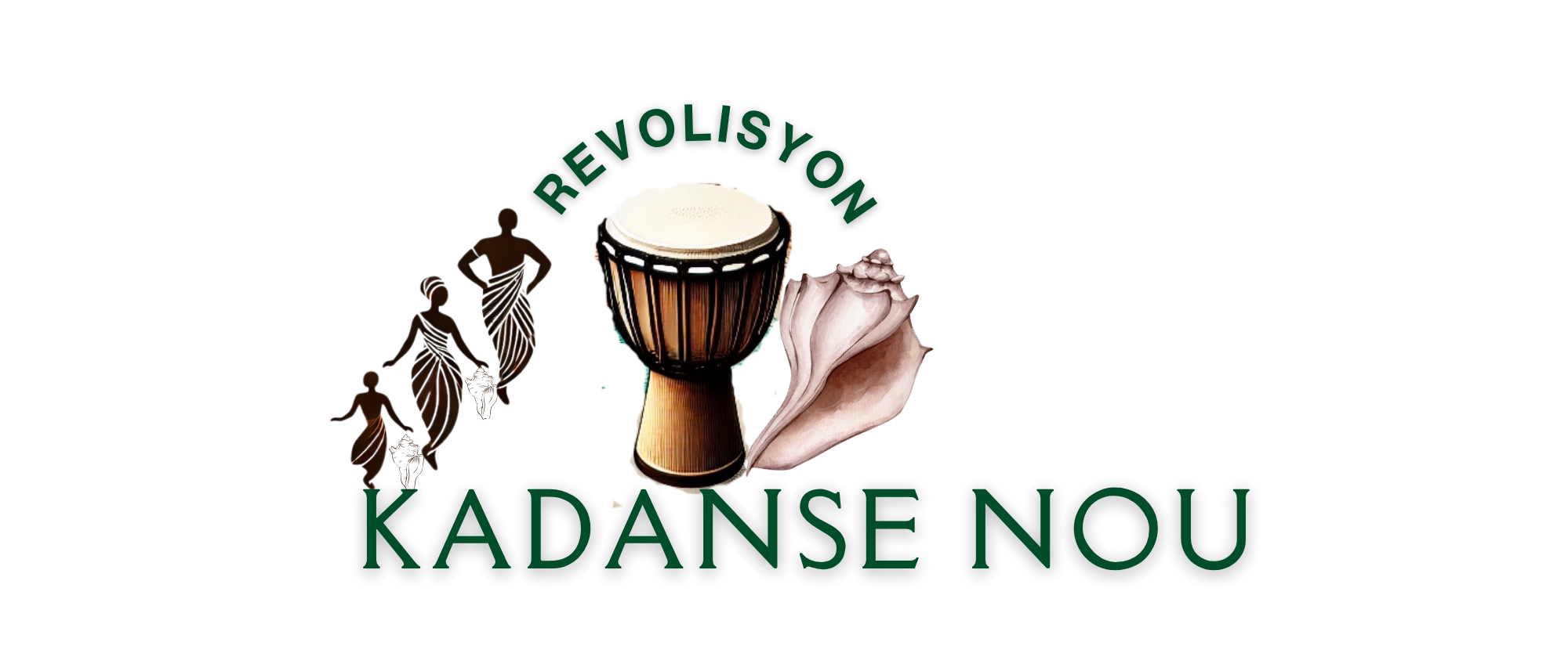 Revolisyon Kadanse Nou_logo mini/ Kadanse Nou, nos danses, our dances - revolisyon kiltirèl an mouvman pou nou pi byen viv | rythme de notre mémoire ancestrale en héritage vivant incontournable pour mieux-vivre notre devenir constant | sacred kemetic rites of passage and cultural inheritance for better living revolution dance in motion ~ Grann Nan Listwa