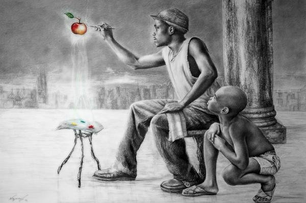 Your movements, your dance, body and speech, express the language you choose to be. Dance to the rhythm of your sacred essence. Your mindfully conscious sacred dance unfolds powerful self-care to self-conquest. Kadanse your dance. | Réginald Nazaire / NAZAREGI artwork