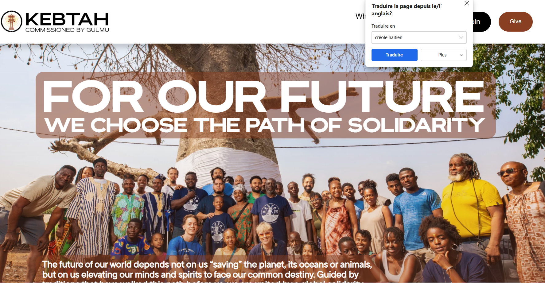 Fenèt tradiksyon : chwazi kreyòl ayisyen nan bwat tradiksyon an