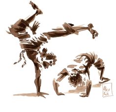 <i>Capoeira, encres - alex illustrateur</i>