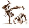 <i>Capoeira, encres - alex illustrateur</i>